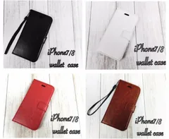1 iPhone7 iPhone8 手帳型ケース　レザー　革　液晶フィルム　レザーケース　ストラップ スマホカバー　携帯ケース　カード入れ　お札入れ　名刺入れ　収納ケース