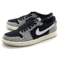【倉吉店】NIKE | ナイキ スニーカー AIR JORDAN 1 RETRO LOW OG 'BLACK ELEPHANT' CZ0790-001 ブラック/モスリン/テックグレー/ホワイト 27.5cm 【126】