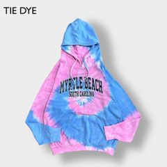 【TIE DYE】パーカー タイダイ柄 プルオーバー プリント ロゴ US古着