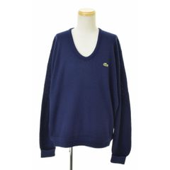 【IZODLACOSTE】70s～80s Vネックアクリル長袖ニットセーター