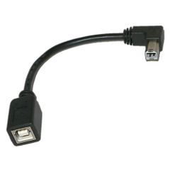 【在庫処分】- メス Bタイプ [Bタイプ (右向き方向) オス] 変換ケーブル 0.15m L型 2B-R015 USB2.0