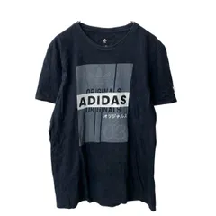 adidas 半袖 プリントTシャツ L～ ブラック アディダス バックプリント 古着卸 アメリカ仕入 a705-5701