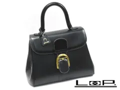 【最終値下げ 5/28日 01：59まで】■中古■　デルボー ブリヨン ミニ ハンド バッグ レザー ブラック 【A64946】のサムネイル