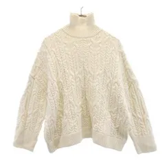 ザラ ハイネック ケーブル編みニット S 白系 ZARA 長袖 セーター レディース 【中古】  【230219】