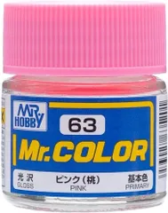 【新品】 GSI クレオス Mr.カラー Creos 模型用塗料 クレオス 10ml GSI ピンク C63 光沢 桃