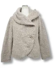 【送料無料】ページボーイPAGEBOY かわいい中綿ツイードコート・ジャケット ベージュ Mサイズ■管理番号L14414AWS18-170402-10（2）8/05（990）