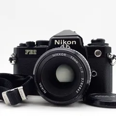 カ*有様 Nikon FE2 ブラックボディ　フィルム一眼レフ　カメラ Nikon FE2 ブラックボディ Dマーク 整備済 ニコン（51171