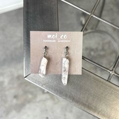 Clear Quartz Earrings – 水晶ピアス moi_co