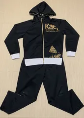 kaepa ケイパ ラグラン迷彩ジャージ上下 セットアップ 黒 M