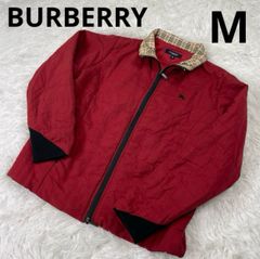 希少　バーバリーロンドン　パテッドジャケット　M レッド　ヴィンテージ