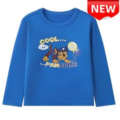 ✨新品✨パウパトロール風 長袖Tシャツ 100 110 120 130cm キッズ ブルー チェイス風 COOLデザイン 通園通学 秋冬おしゃれ 子供服 プレゼントにも