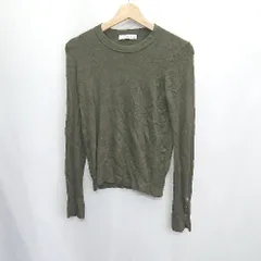 ◇ ⊇ ZARA KNIT 袖口ボタン 長袖 ニット セーター サイズS カーキ レディース E  【1410100007134】