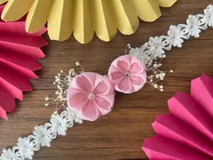 つまみ細工　ベビー　髪飾り　ヘアバンド　｡.❁No.028