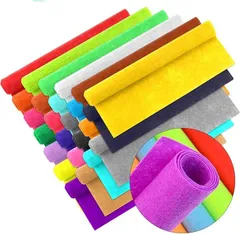 Amersumer 50枚 8インチ x 12インチ (20cm x 30cm) ソフトフェルト生地シート アソートカラー フェルトパック DIY クラフト 裁縫 不織布パッチワーク エクササイズ 子供の実用性 25色