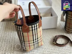 【今日特価】Burberry バーバリー ミニ・バケットバッグ クラシック格柄デザイン ボックス付き