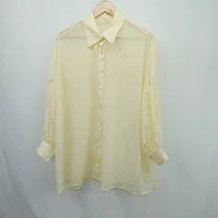 ◇ ⊂Φ INGNI イング シアー 長袖 シャツ サイズM イエロー レディース E  【1505290005005】