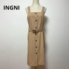 INGNI イング ノースリーブ ベージュ ワンピース M ストレッチ 薄手