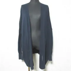 美品 22SS Deuxieme Classe ミューズドゥドゥーズィエムクラス Shake code ショート カーディガン 22080500418010 ネイビー レディース 古着 中古 USED