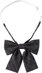 Eiza スクールリボン ネクタイ チェック柄 学生 制服 小物 高校生 中学生 コスプレ e800( カーボングレイ,  Free Size)