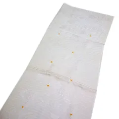 【新品】夏用 帯揚げ （オフホワイト系 ：絞り）絽  正絹 帯あげ 絹 絽 和装小物