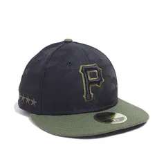 [即納]USモデル ニューエラ LP 59FIFTY MLB オンフィールド ピッツバーグ・パイレーツ オルタネイト3 ブラックカモ 黒 迷彩 ライフルグリーン NEWERA LP5950  ACPERF PITPIR ALT3 PITTSBURGH PIRA