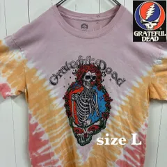 【古着】Grateful-Dead(グレイトフル・デッド)半袖Tシャツ L ピンク ビンテージ バンドT タイダイ ROCK
