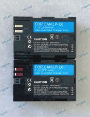 【新品】キャノン CANON対応 LP-E6 LP-E6NH 互換バッテリーパック 電池パック 充電電池 充電式電池 保護カバー付 残量表示 純正充電器対応 7.2V 2750mAh お得な２個セット