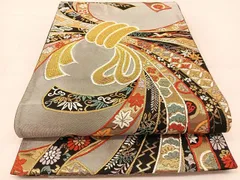 未着用　袋帯　藍染　道長取り　鳳凰　唐花　有栖川文様　着物　093a d 未着用 袋帯 藍染 道長取り 鳳凰 唐花 有栖川文様 着物 093a d