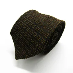 高級紋織 ブランド ネクタイ 総柄 ドット 花柄 PO メンズ ネイビー 高級紋織 【中古】