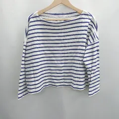 ◇ Θ CIAOPANIC TYPY ボーダー 長袖 Tシャツ カットソー サイズ ONE ホワイト ブルー レディース E  【1502030046335】