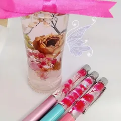 ハーバリウムボールペン　３本セット　HBS014 かわいい☆