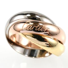 Cartier カルティエ トリニティリング LM ワイド K18 AU750 スリーカラー 3連リング SIZE:59 指輪