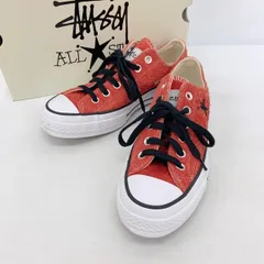 CONVERSE STUSSY コンバース ステューシー スニーカー シューズ CT70 OX チャックテイラー A07664C レディース 24cm レッド 靴 DF16787■