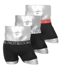 新品 未使用 FRUIT OF THE LOOM フルーツオブザルーム 下着 【3枚セット】FTL 3P TCフライス メンズボクサーパンツ 513252 ブラックセットのサムネイル