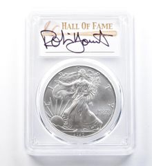 2020年 (P) アメリカン シルバー イーグル ロビン・ヨーント発行 FDOI MS70 PCGS 