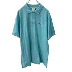 LACOSTE 半袖ポロシャツ M～ ライトシアン ラコステ ワンポイントロゴ ワッペン コットン 古着卸 アメリカ仕入 a707-5147