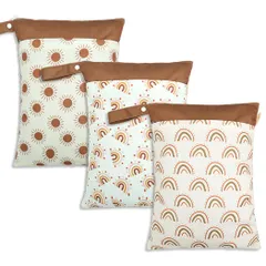 新品 KALAVIKA おむつポーチ 3点セット 着替え 防水ポーチ 保育園 ベビー オムツポーチ 洗える 30*40cm ポーチ 着替え入れ 水着入れ 幼稚園用 オムツバッグ 防水 外出用 大容量 小物入れ