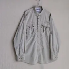 00s Columbia PFG フィッシング シャツ / M ナイロン ベージュ ボタンダウン アウトドア USA ビンテージ T5-04032-9360