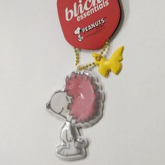 【新品・未使用】リフレクター/交通安全/スヌーピー/アフロピンク