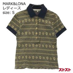 MARK&LONA スカル総柄 半袖ポロシャツ レディースS ゴルフ - メルカリ