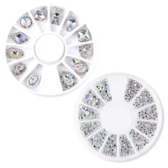 【数量限定】キラキラ 2種セット デコパーツ ネイルパーツ 立体 ラインストーン ネイルアート ネイル ネイルデコレーション HappyHome