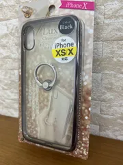 iPhone XS/X対応クリアケース＆リングBLACK