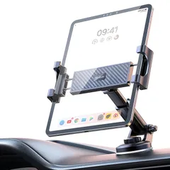 Mcdodo 車載ホルダー タブレットホルダー スマホホルダー iPad&Phone 両用 タブレット スタンド 真空吸盤ベース 強力な跡形無い粘着 運転席用 車 ホルダー 折り畳み伸縮ポール 360度自由に回転 取り付け簡単 車載 タブレットホルダー セ 1のサムネイル