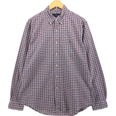 古着 ラルフローレン Ralph Lauren CUSTOM FIT 長袖 ボタンダウンチェックシャツ メンズL相当/eaa568731