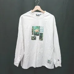 ◇ DISCUS ディスカス アートプリント 長袖 Tシャツ サイズM ホワイト系 メンズ E  【1406050080525】のサムネイル