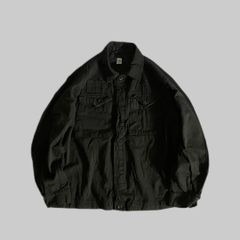 チェコ軍 フライフロントワークシャツ BLACK染め