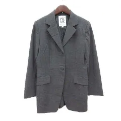 エムケー ミッシェルクラン MK MICHEL KLEIN テーラードジャケット シングル ロング 総裏地 ウール 38 黒 ブラック /CT ■MOのサムネイル