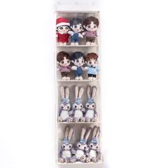 収納ボックス 収納ケース コレクション コレクションケース 見せる収納 ディスプレイ 小物 ぬいぐるみウォールポケット ドア掛け収納式ポケット ぬいぐるみ収納 (4段ベージュ) Petmoon
