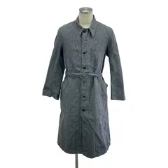 EURO VINTAGE / ユーロヴィンテージ | 推定40-50s ヴィンテージ ブラックシャンブレー アトリエ コート ごま塩 | 92-115 | グレー | メンズ