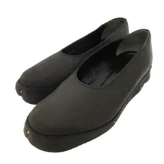 コムデギャルソン COMME des GARCONS レザースリッポン フラットパンプス ラウンドトゥ スタッズ ブラウン 約22cm 0207のサムネイル